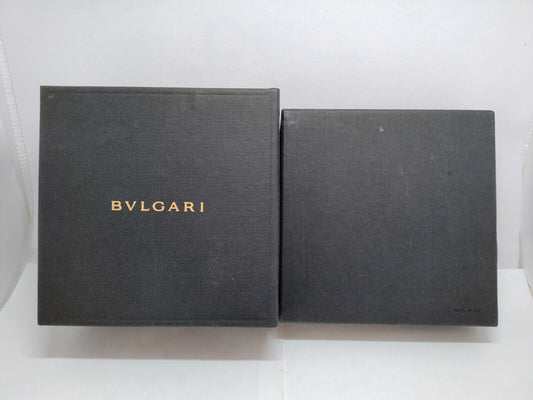 VINTAGE GENUINE BVLGARI watch box case black outer 0619009y3S