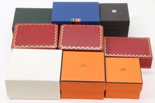 HERMES CARTIER SEIKO TISSOT OMEGA TAG HEUER watch box case 9 set 231112007y1S