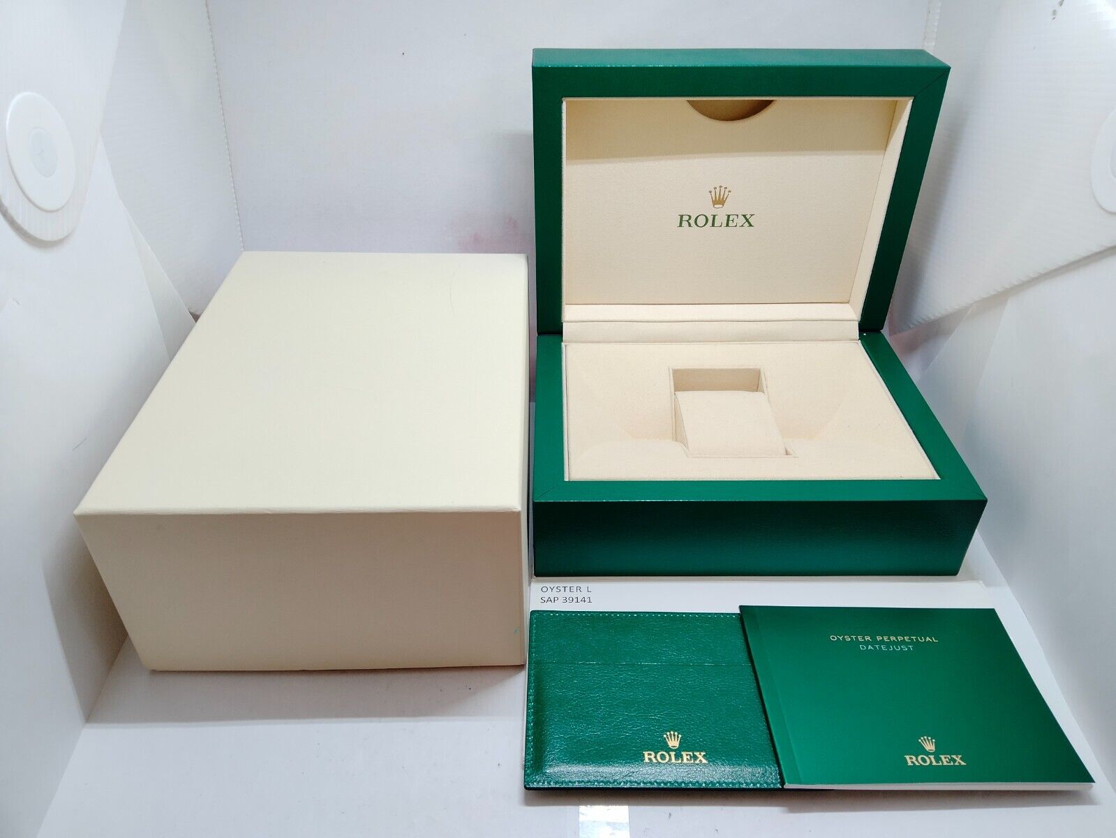 VINTAGE GENUINE ROLEX Datejust 39141 watch box case 39141.71 wave 1221 –  naats direct