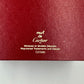 VINTAGE GENUINE CARTIER Red watch box case wood leather Booklet 240303002y3A