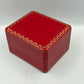 VINTAGE GENUINE CARTIER Red watch box case wood leather Booklet 240301007yA