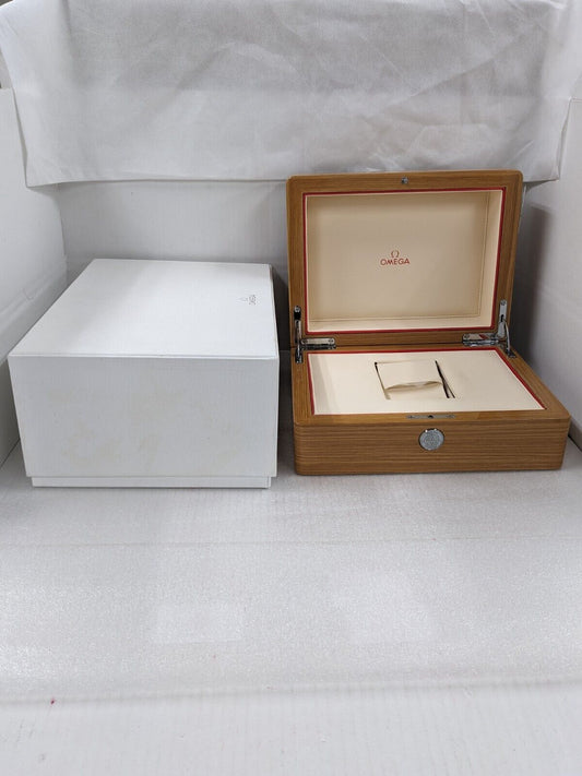 VINTAGE GENUINE OMEGA Speedmaster Seamaster watch box case wood 2403021002S