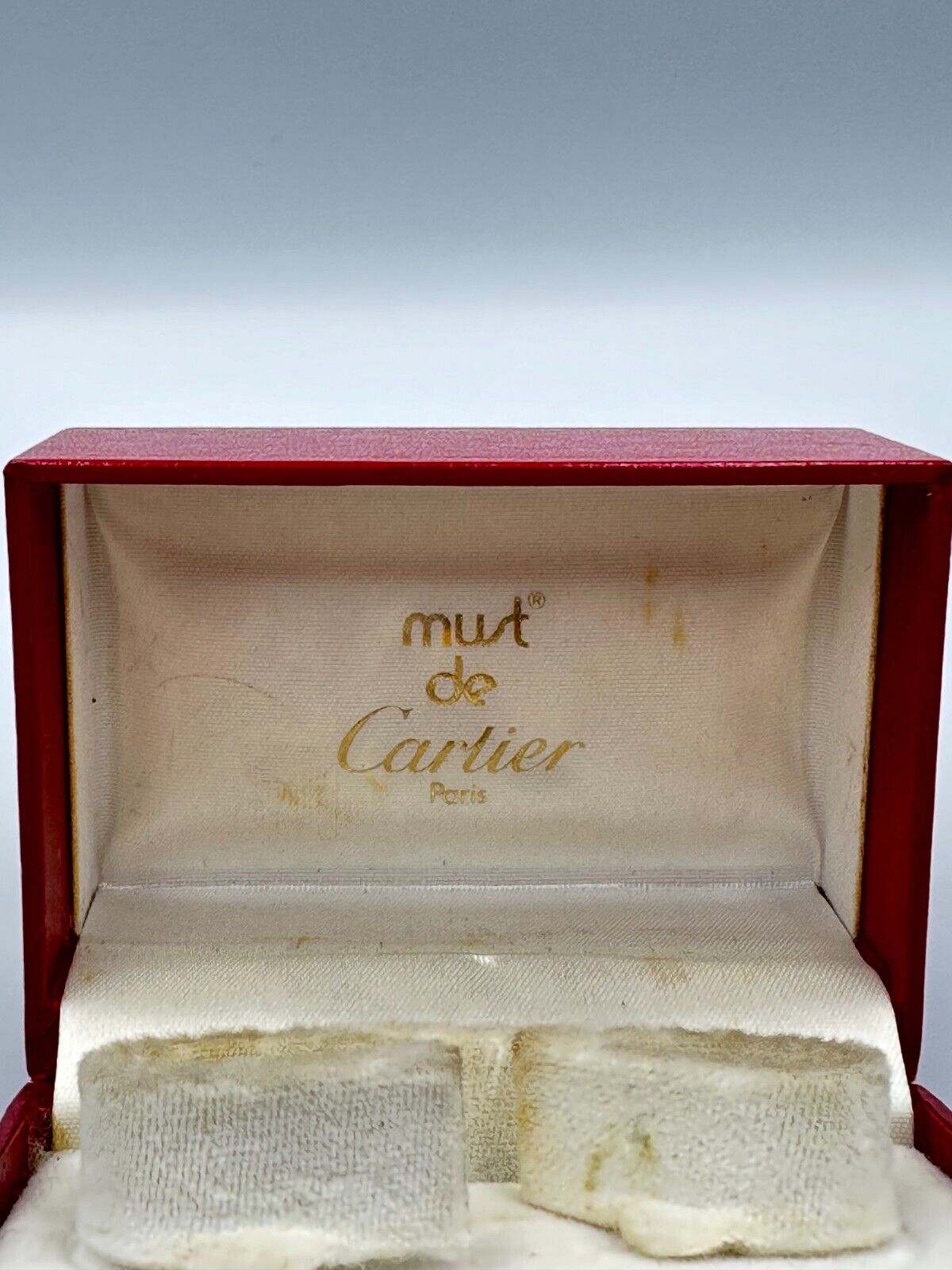 VINTAGE GENUINE CARTIER Red watch box case wood leather Booklet 240225016yA