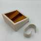 VINTAGE ORIGINALE HERMES ARANCIONE custodia per orologio in pelle di legno...