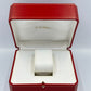 VINTAGE GENUINE CARTIER Red watch box case wood leather Booklet 240301007yA