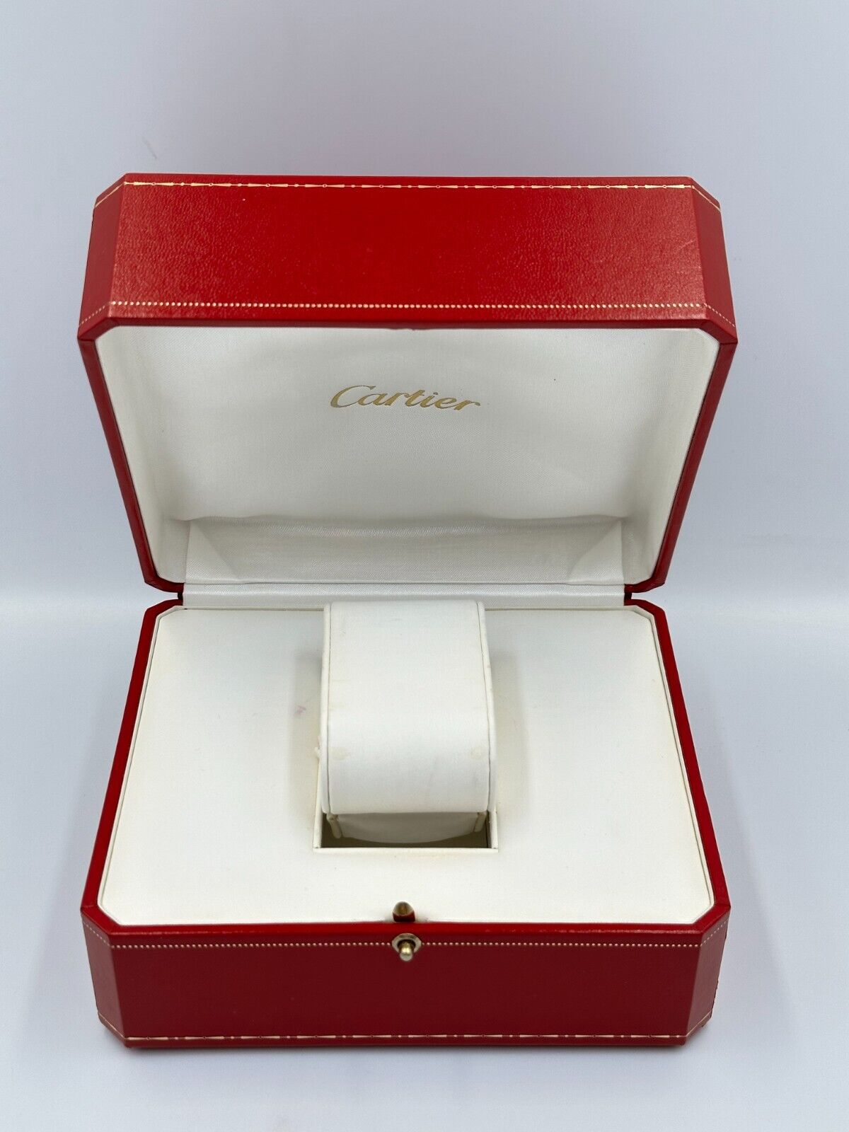 VINTAGE GENUINE CARTIER Red watch box case wood leather Booklet 240301007yA