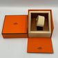 VINTAGE ORIGINE HERMES Orange coffret à montre bois cuir 240229003y2A