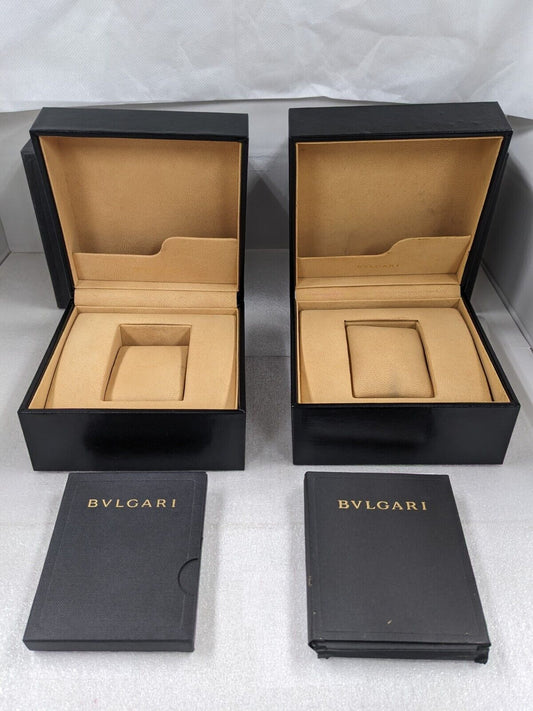 VINTAGE GENUINE BVLGARI Black watch box case warranty guarantee 2403021006S