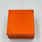 VINTAGE ECHTE HERMES ORANGE Uhrenbox Gehäuse Holz Leder 240229003y1A