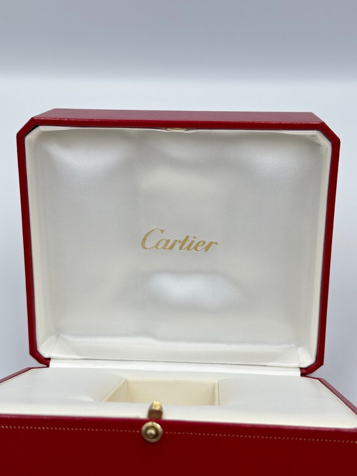 VINTAGE GENUINE CARTIER Red watch box case wood leather Booklet 240226007yA