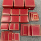 VINTAGE GENUINE CARTIER watch box case Booklet wood Red 13 set 240404003yA