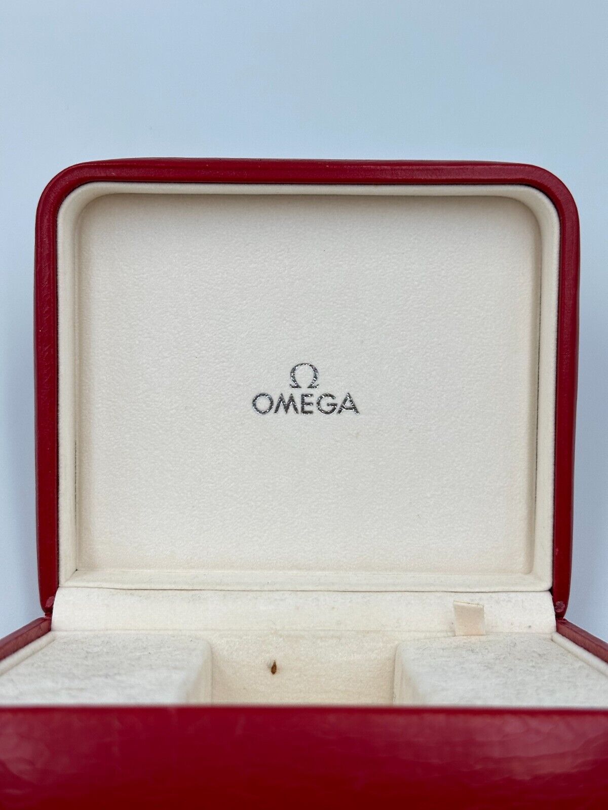 VINTAGE GENUINE OMEGA Red Speedmaster Seamaster watch box case wood 240225015yA