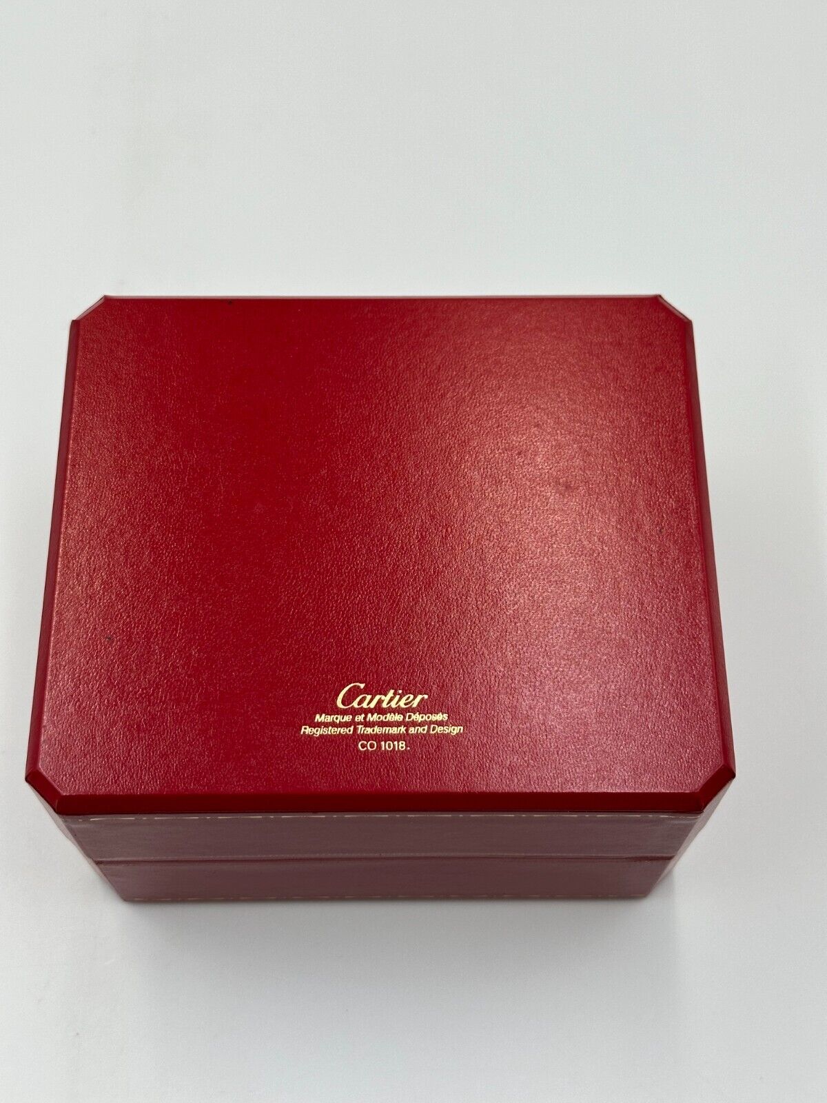 VINTAGE GENUINE CARTIER Red watch box case wood leather Booklet 240226007yA