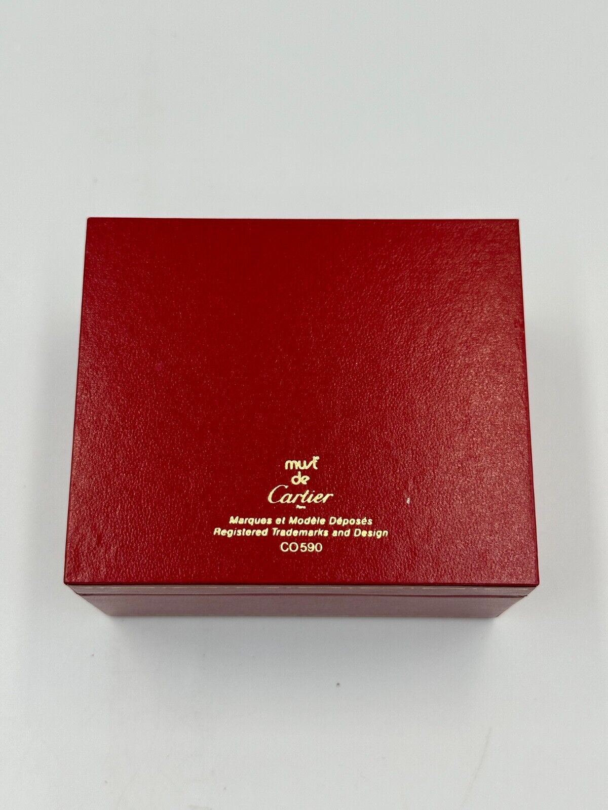 VINTAGE GENUINE CARTIER Red watch box case wood leather Booklet 240303002y3A