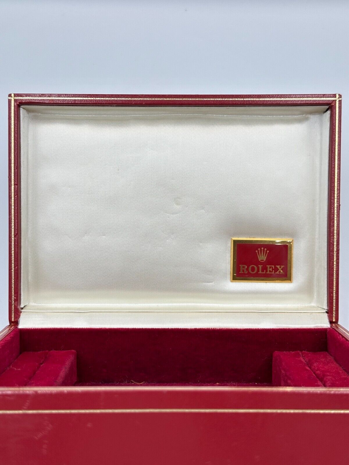 VINTAGE GENUINE ROLEX Red watch box case 60.01.2 no inner flower 240305006y3A