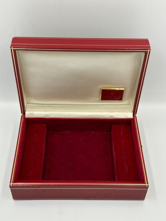 VINTAGE GENUINE ROLEX Red watch box case 60.01.2 no inner flower 240305006y3A