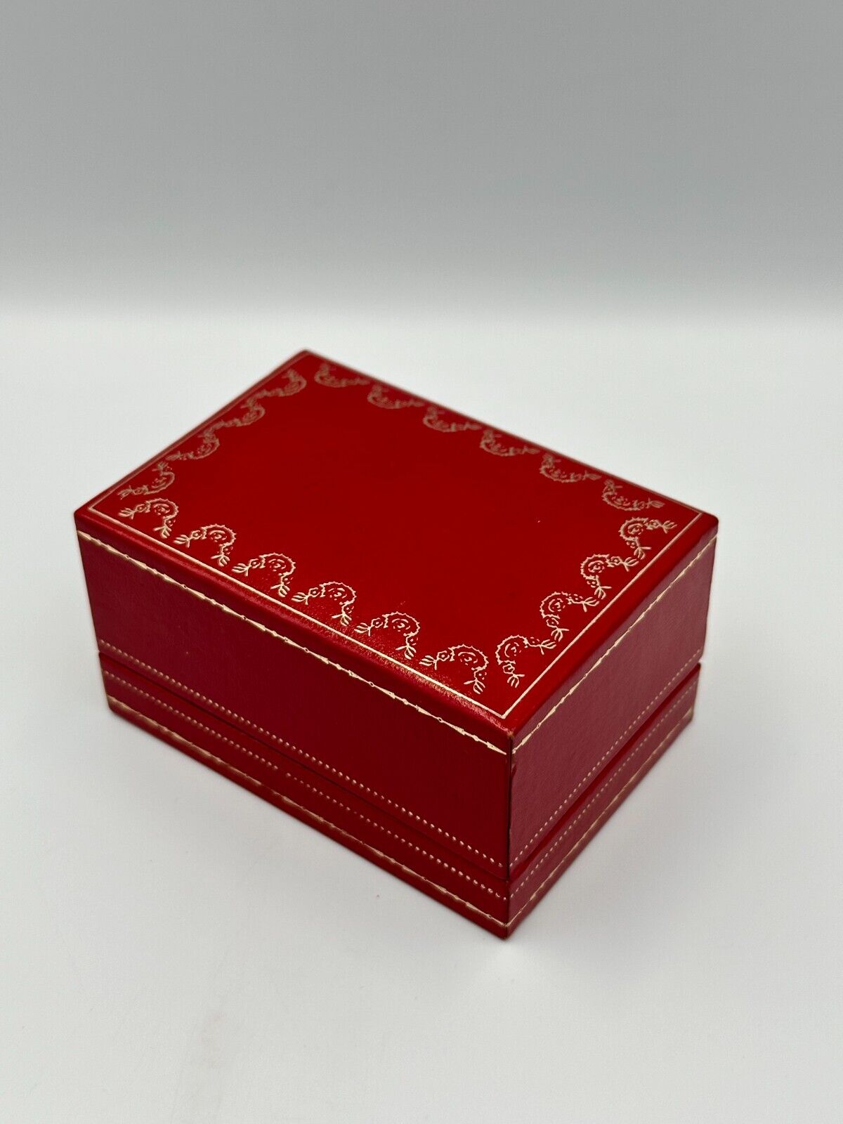 VINTAGE GENUINE CARTIER Red watch box case wood leather Booklet 240225016yA