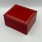 VINTAGE GENUINE CARTIER Red watch box case wood leather Booklet 240303002y2A