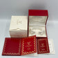 VINTAGE GENUINE CARTIER Red watch box case wood leather Booklet 240303002y3A