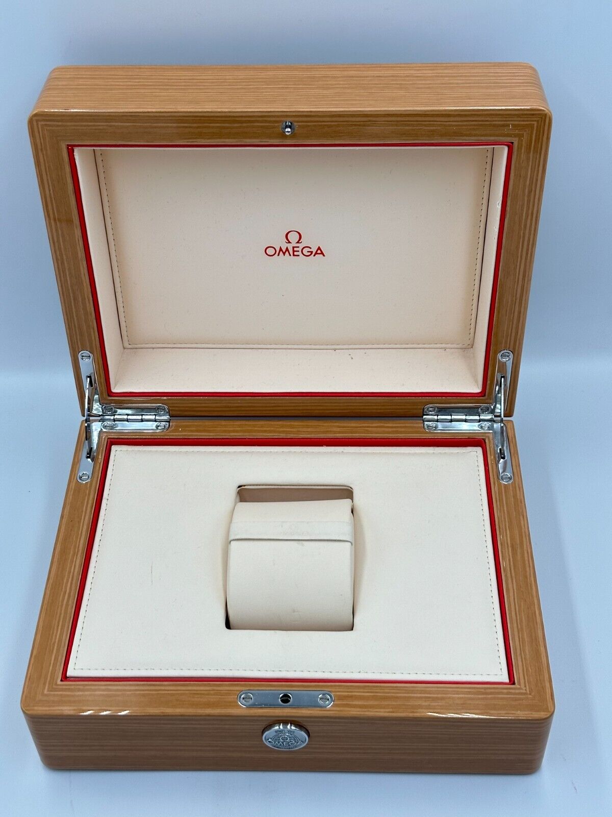 VINTAGE GENUINE OMEGA Speedmaster Seamaster watch box case wood 240228004yA