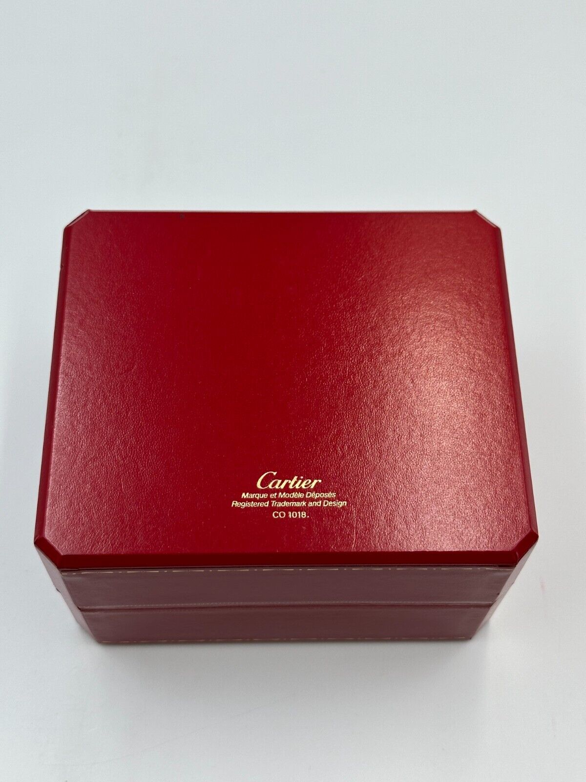 VINTAGE GENUINE CARTIER Red watch box case  wood leather Booklet 240228006yA