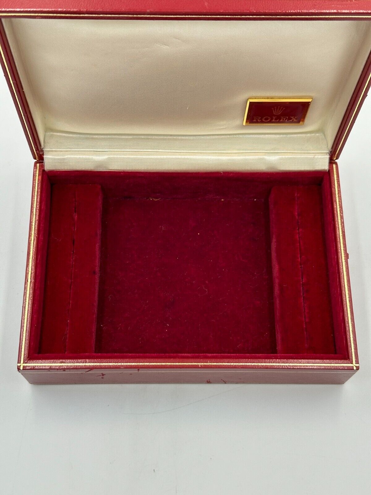 VINTAGE GENUINE ROLEX Red watch box case 60.01.2 no inner flower 240305006y3A