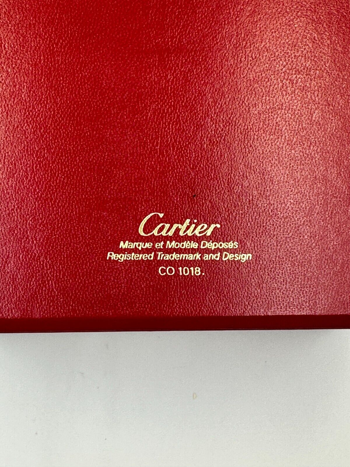 VINTAGE GENUINE CARTIER Red watch box case wood leather Booklet 240301007yA