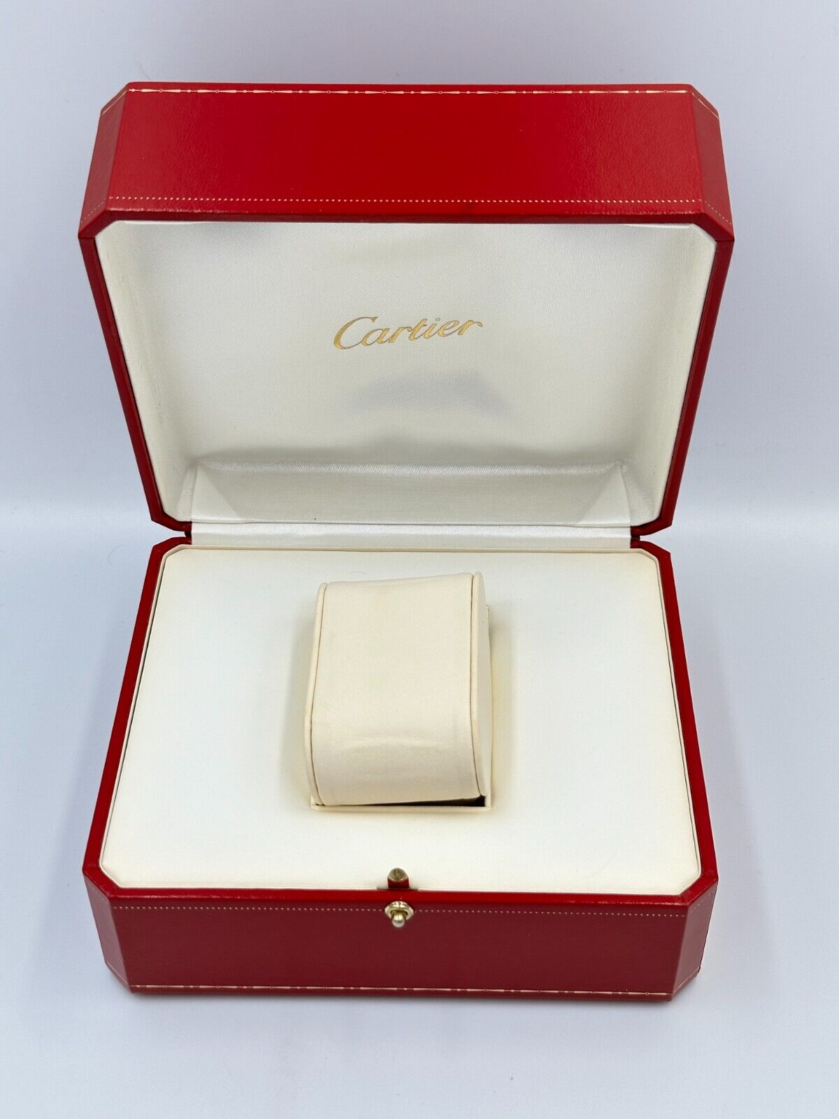 VINTAGE GENUINE CARTIER Red watch box case  wood leather Booklet 240228006yA