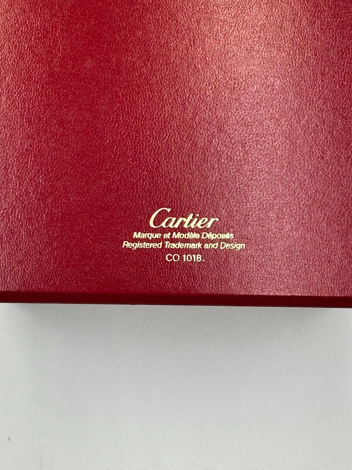 VINTAGE GENUINE CARTIER Red watch box case wood leather Booklet 240226007yA