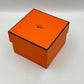 VINTAGE ECHTE HERMES ORANGE Uhrenbox Gehäuse Holz Leder 240229003y1A