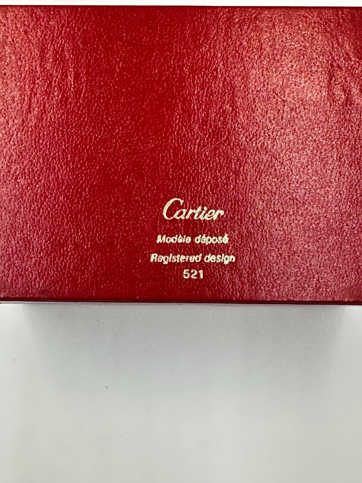 VINTAGE GENUINE CARTIER Red watch box case wood leather Booklet 240225016yA