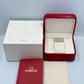 VINTAGE GENUINE OMEGA Speedmaster Seamaster Red watch box case wood 240304001yA