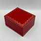 VINTAGE GENUINE CARTIER Red watch box case wood leather Booklet 240303002y1A