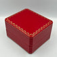 VINTAGE GENUINE CARTIER Red watch box case wood leather Booklet 240226007yA