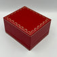 VINTAGE GENUINE CARTIER Red watch box case wood leather Booklet 240303002y2A