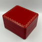 VINTAGE GENUINE CARTIER Red watch box case wood leather Booklet 240303013yA