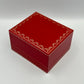 VINTAGE GENUINE CARTIER Red watch box case wood leather Booklet 240303002y1A