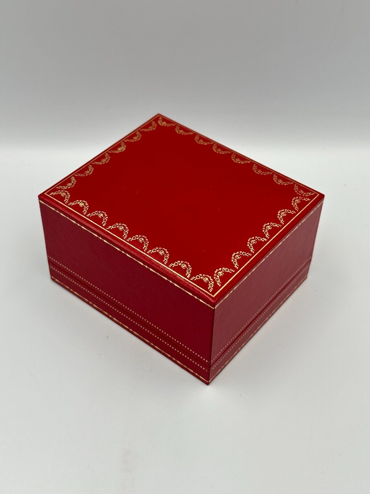 VINTAGE GENUINE CARTIER Red watch box case wood leather Booklet 240303002y1A