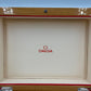 VINTAGE GENUINE OMEGA Brown watch box case wood Booklet leather 240305004yA