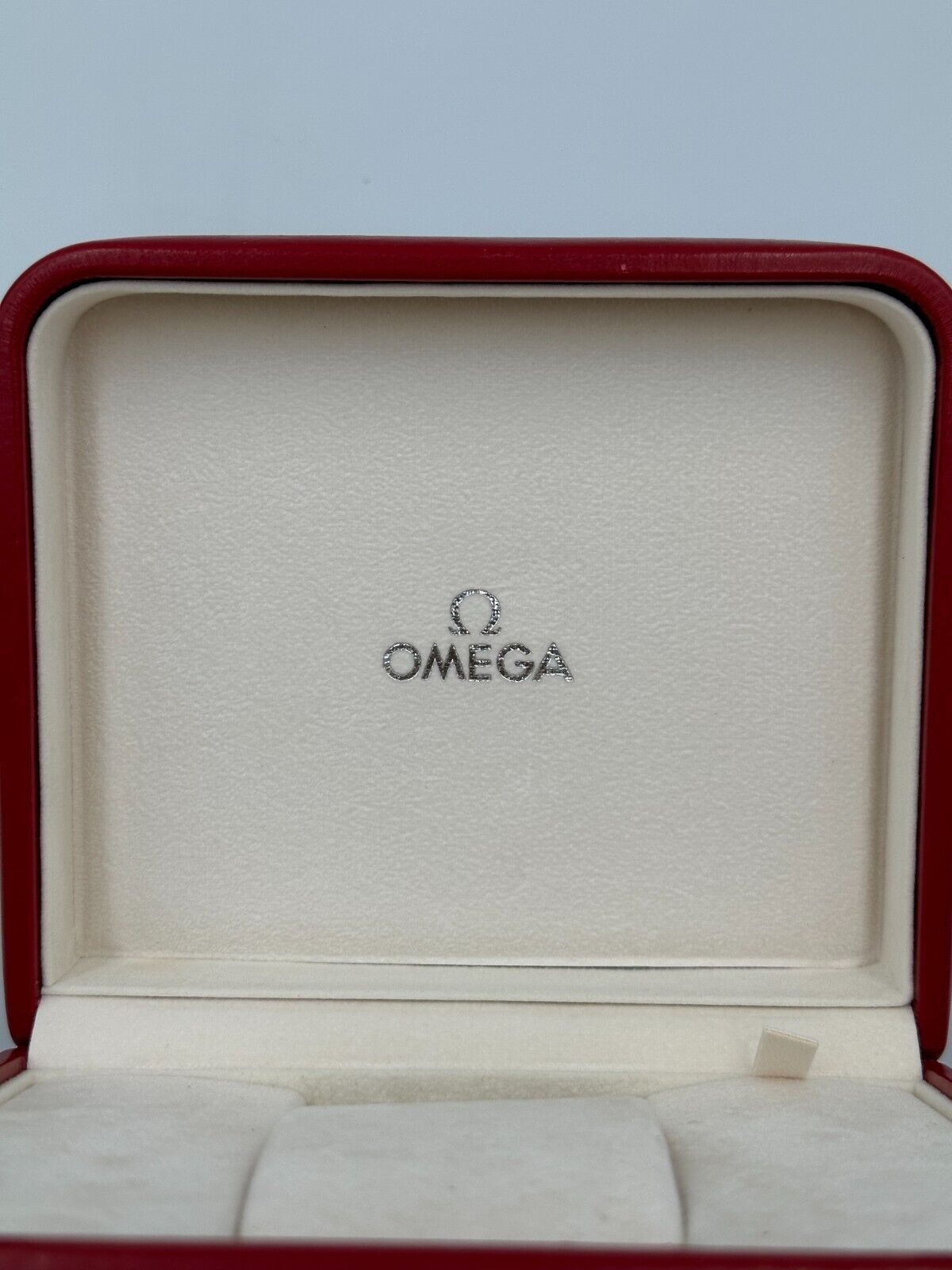 VINTAGE GENUINE OMEGA Red Speedmaster Seamaster watch box case wood 240304004yA