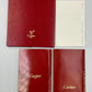 VINTAGE GENUINE CARTIER Red watch box case wood leather Booklet 240303002y1A