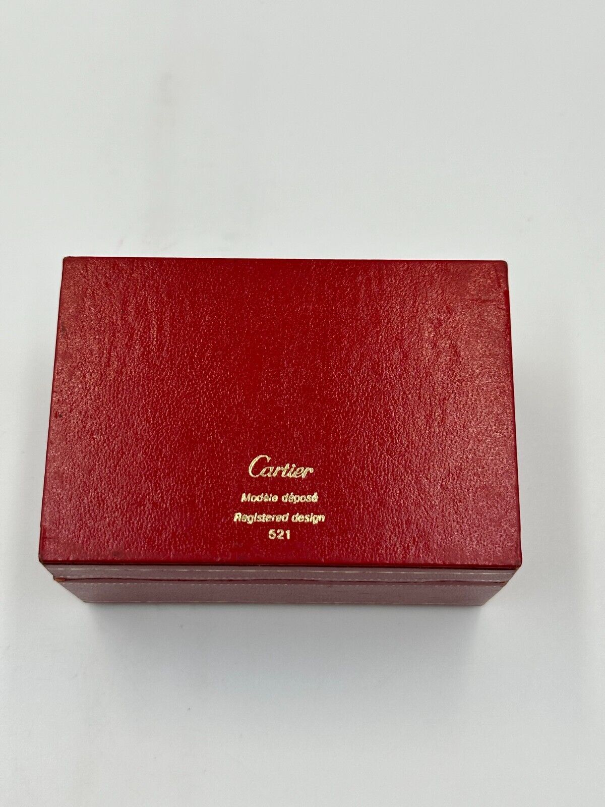 VINTAGE GENUINE CARTIER Red watch box case wood leather Booklet 240225016yA