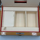 VINTAGE GENUINE OMEGA Brown watch box case wood Booklet leather 240305004yA