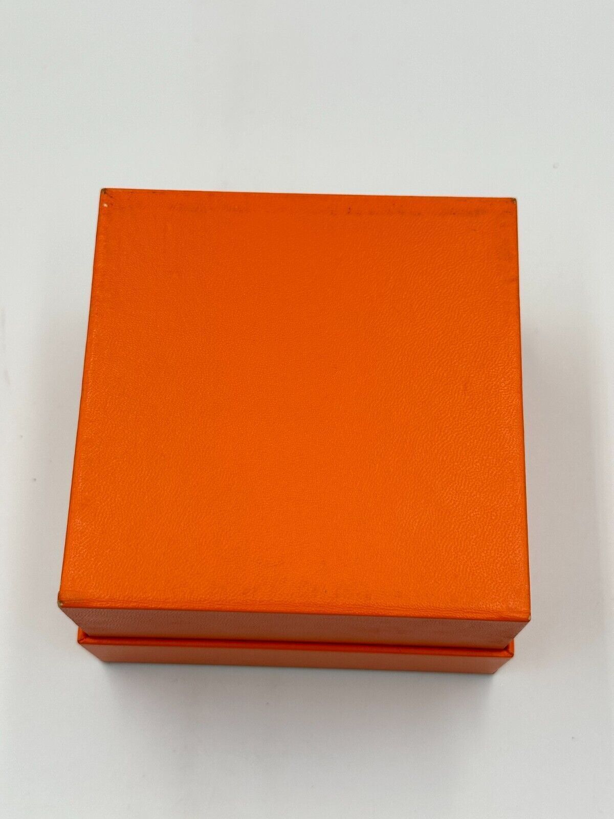 VINTAGE ORIGINE HERMES Orange coffret à montre bois cuir 240229003y2A