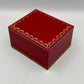 VINTAGE GENUINE CARTIER Red watch box case wood leather Booklet 240303002y3A