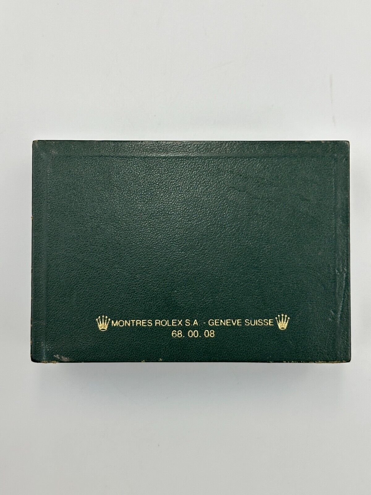 VINTAGE GENUINE ROLEX Green watch box case 68.00.08 wood no inner 240227006y4A