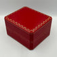 VINTAGE GENUINE CARTIER Red watch box case wood leather Booklet 240227014yA