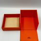 VINTAGE ECHTE HERMES ORANGE Uhrenbox Gehäuse Holz Leder 240229003y1A