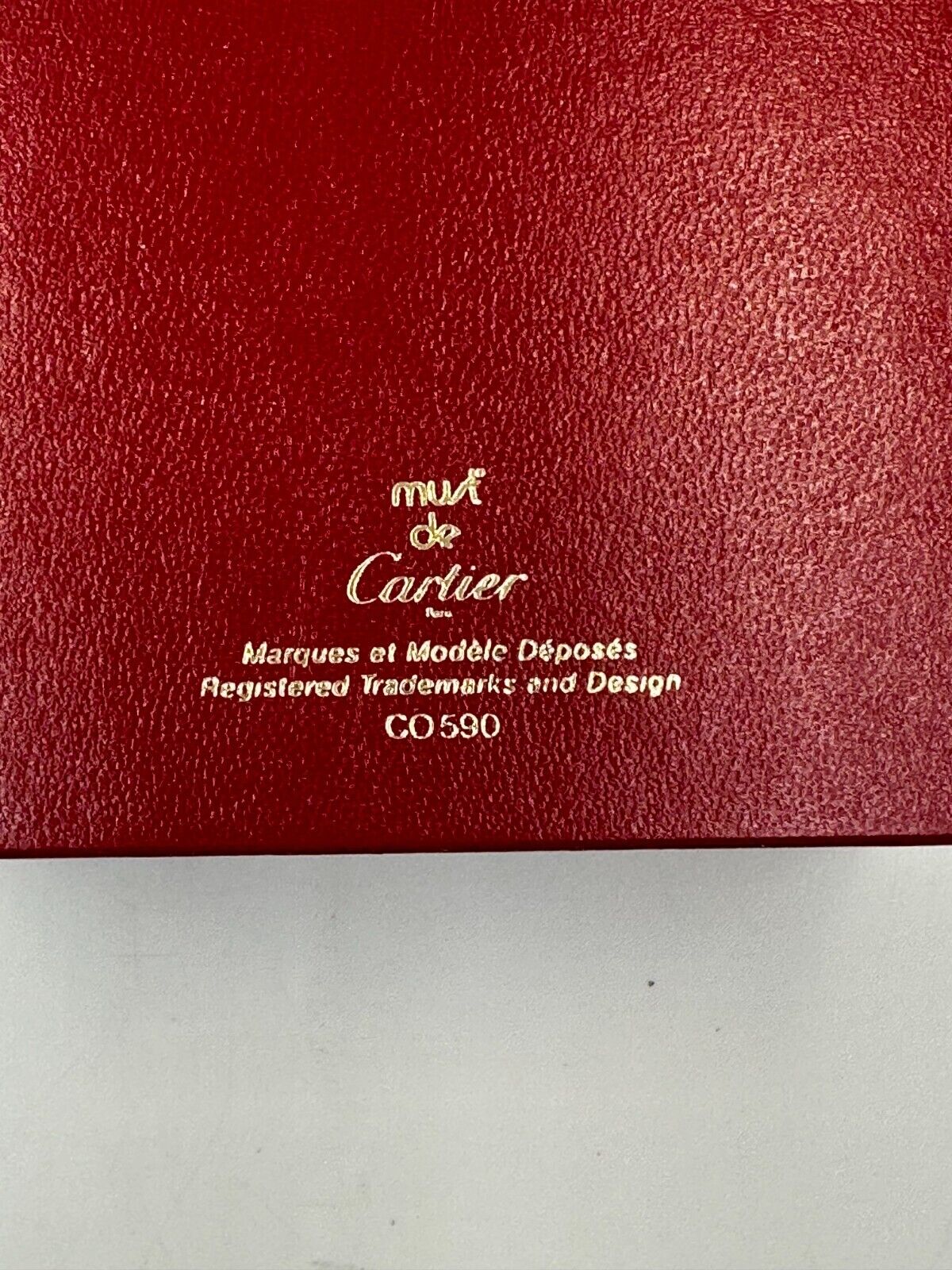 VINTAGE GENUINE CARTIER Red watch box case wood leather Booklet 240303002y2A