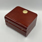 VINTAGE GENUINE OMEGA watch box case wood leather Booklet brown 240228005yA